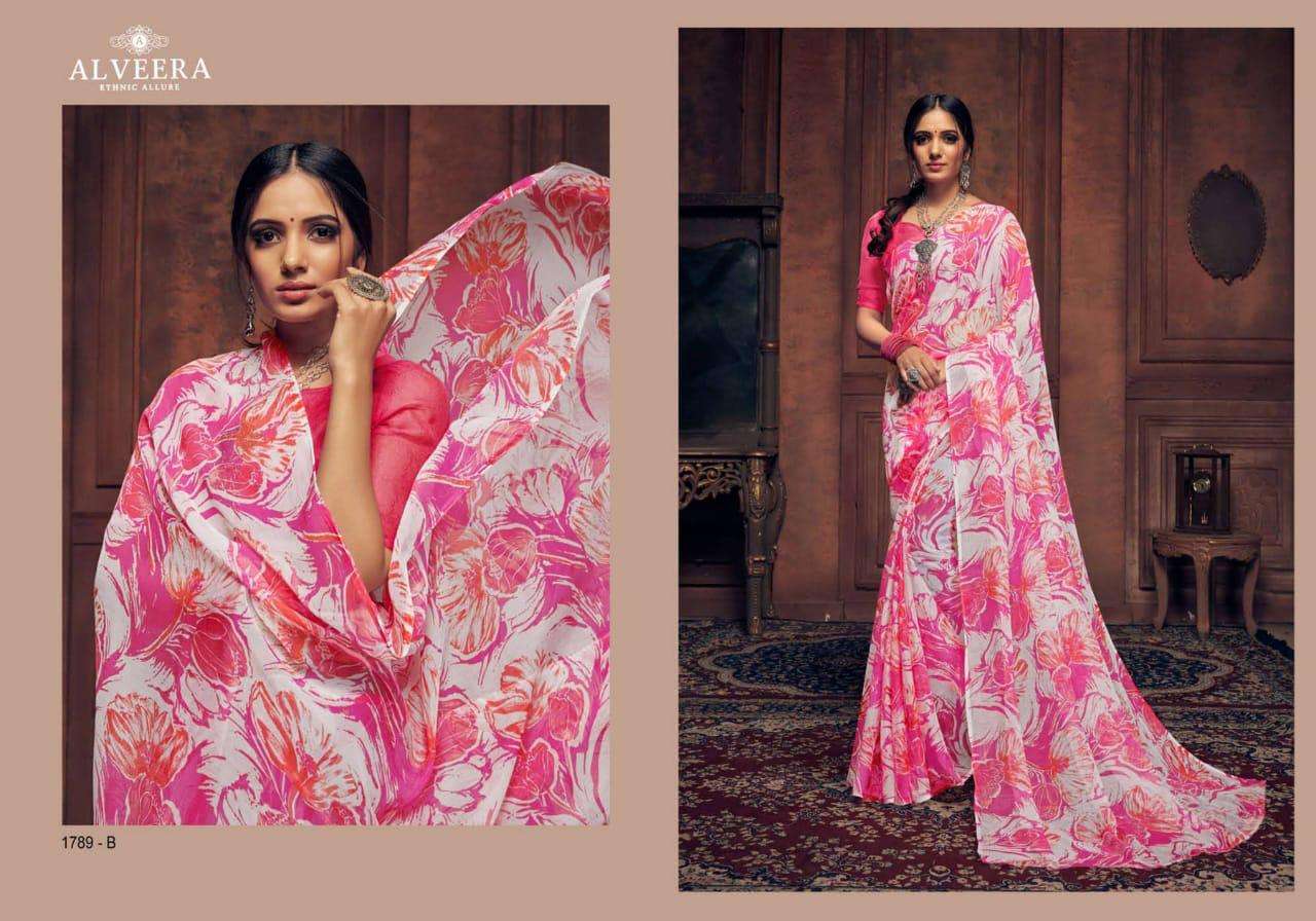 SONPARI BY ALVEERA 1788-A TO 1794-B SERIES INDIAN TRADITIONAL WEAR COLLECTION BEAUTIFUL STYLISH FANCY COLORFUL PARTY WEAR & OCCASIONAL WEAR CHIFFON SAREES AT WHOLESALE PRICE