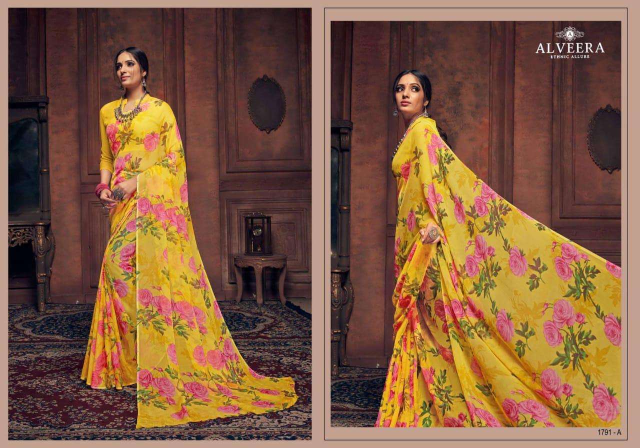 SONPARI BY ALVEERA 1788-A TO 1794-B SERIES INDIAN TRADITIONAL WEAR COLLECTION BEAUTIFUL STYLISH FANCY COLORFUL PARTY WEAR & OCCASIONAL WEAR CHIFFON SAREES AT WHOLESALE PRICE