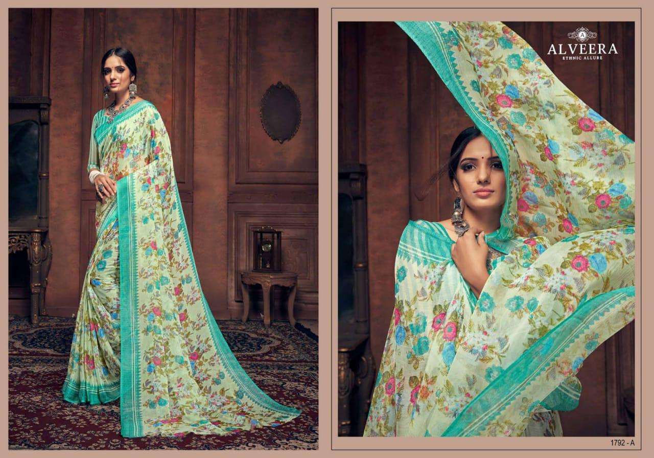 SONPARI BY ALVEERA 1788-A TO 1794-B SERIES INDIAN TRADITIONAL WEAR COLLECTION BEAUTIFUL STYLISH FANCY COLORFUL PARTY WEAR & OCCASIONAL WEAR CHIFFON SAREES AT WHOLESALE PRICE