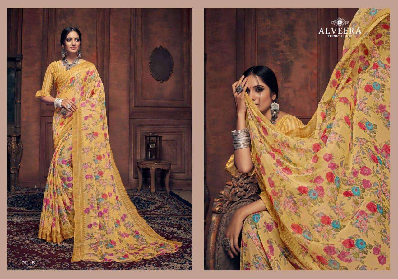 SONPARI BY ALVEERA 1788-A TO 1794-B SERIES INDIAN TRADITIONAL WEAR COLLECTION BEAUTIFUL STYLISH FANCY COLORFUL PARTY WEAR & OCCASIONAL WEAR CHIFFON SAREES AT WHOLESALE PRICE