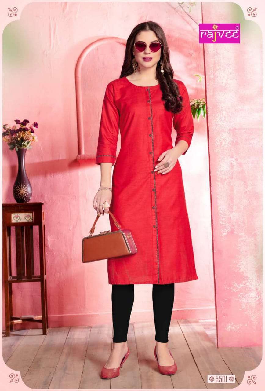 APPLE 5501 SERIES BY RAJVEE 9001 TO 9012 SERIES BEAUTIFUL STYLISH FANCY COLORFUL CASUAL WEAR & ETHNIC WEAR COTTON PRINTED KURTIS AT WHOLESALE PRICE