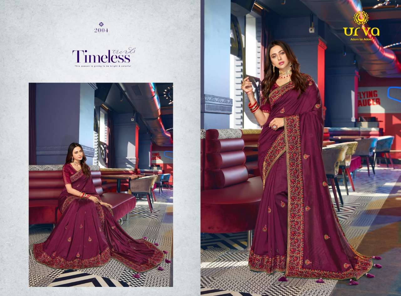 RAKUL BY URVA 2001 TO 2012 SERIES INDIAN TRADITIONAL WEAR COLLECTION BEAUTIFUL STYLISH FANCY COLORFUL PARTY WEAR & OCCASIONAL WEAR FANCY SAREES AT WHOLESALE PRICE