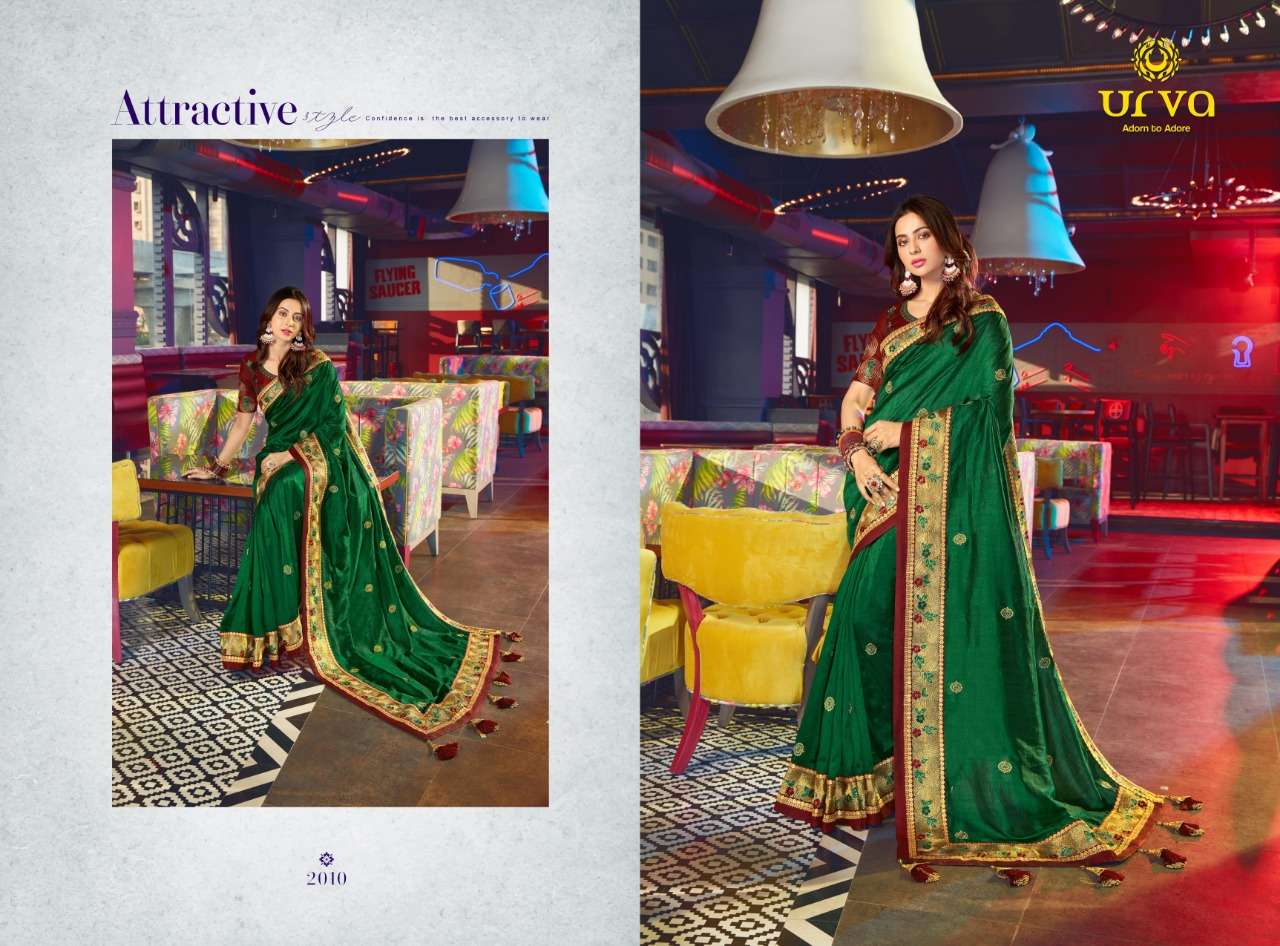 RAKUL BY URVA 2001 TO 2012 SERIES INDIAN TRADITIONAL WEAR COLLECTION BEAUTIFUL STYLISH FANCY COLORFUL PARTY WEAR & OCCASIONAL WEAR FANCY SAREES AT WHOLESALE PRICE