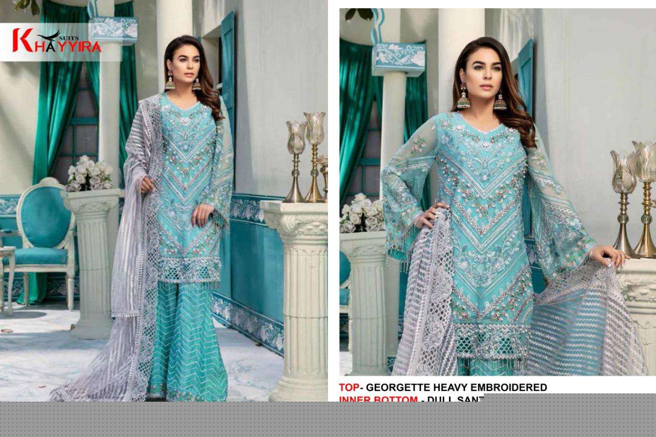 EMAAN ADEEL BY KHAYYIRA 1037 TO 1040 SERIES BEAUTIFUL PAKISTANI SUITS COLORFUL STYLISH FANCY CASUAL WEAR & ETHNIC WEAR GEORGETTE WITH EMBROIDERY DRESSES AT WHOLESALE PRICE