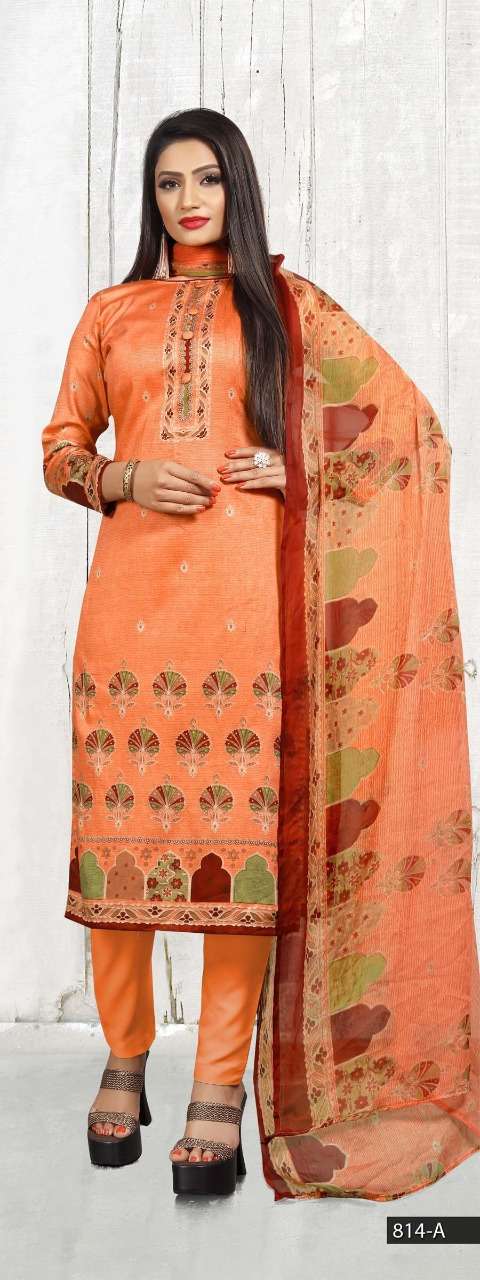 AMORA BY AALIYA 814-A TO 814-D SERIES BEAUTIFUL STYLISH FANCY COLORFUL CASUAL WEAR & ETHNIC WEAR HEAVY PURE JAM COTTON PRINTED DRESSES AT WHOLESALE PRICE
