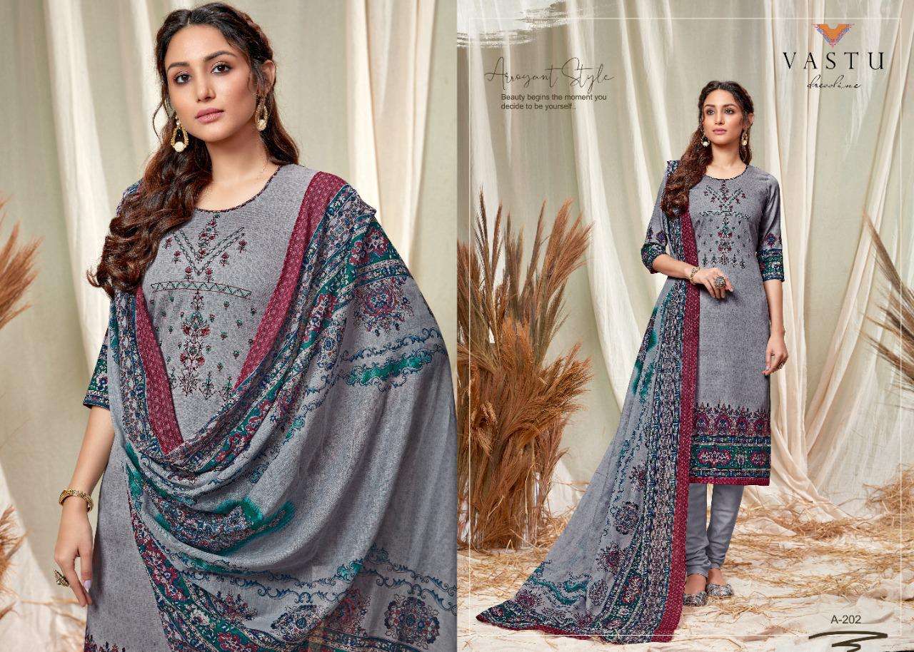 ABEERA BY VASTU TEX 201 TO 210 SERIES BEAUTIFUL SUITS COLORFUL STYLISH FANCY COLORFUL CASUAL WEAR & ETHNIC WEAR SATIN COTTON PRINTED DRESSES AT WHOLESALE PRICE