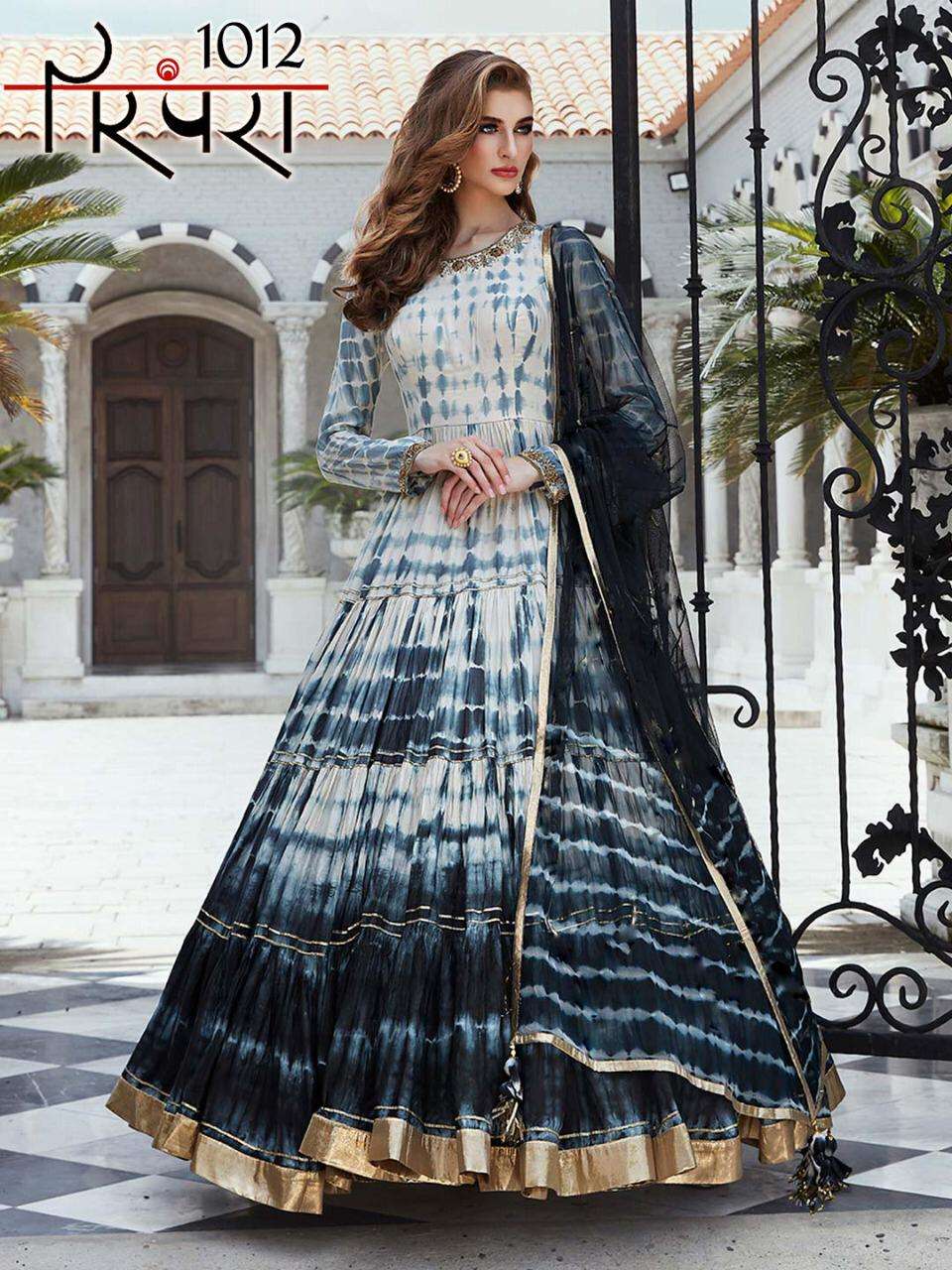 PARAMPRA VOL-3 BY PARAMPRA 1011 TO 1014 SERIES BEAUTIFUL STYLISH FANCY COLORFUL CASUAL WEAR & ETHNIC WEAR PURE KILLER/COTTON SILK EMBROIDERY GOWNS AT WHOLESALE PRICE