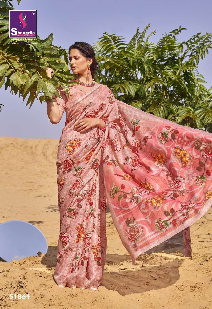 MASABA COTTON BY SHANGRILA 51861 TO 51872 SERIES INDIAN TRADITIONAL WEAR COLLECTION BEAUTIFUL STYLISH FANCY COLORFUL PARTY WEAR & OCCASIONAL WEAR KOTA DIGITAL PRINTED SAREES AT WHOLESALE PRICE