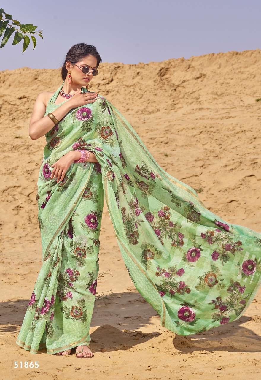 MASABA COTTON BY SHANGRILA 51861 TO 51872 SERIES INDIAN TRADITIONAL WEAR COLLECTION BEAUTIFUL STYLISH FANCY COLORFUL PARTY WEAR & OCCASIONAL WEAR KOTA DIGITAL PRINTED SAREES AT WHOLESALE PRICE