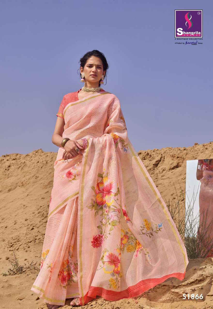 MASABA COTTON BY SHANGRILA 51861 TO 51872 SERIES INDIAN TRADITIONAL WEAR COLLECTION BEAUTIFUL STYLISH FANCY COLORFUL PARTY WEAR & OCCASIONAL WEAR KOTA DIGITAL PRINTED SAREES AT WHOLESALE PRICE