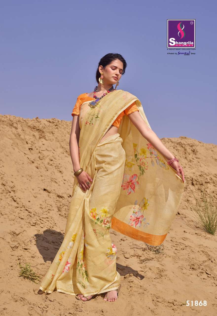 MASABA COTTON BY SHANGRILA 51861 TO 51872 SERIES INDIAN TRADITIONAL WEAR COLLECTION BEAUTIFUL STYLISH FANCY COLORFUL PARTY WEAR & OCCASIONAL WEAR KOTA DIGITAL PRINTED SAREES AT WHOLESALE PRICE