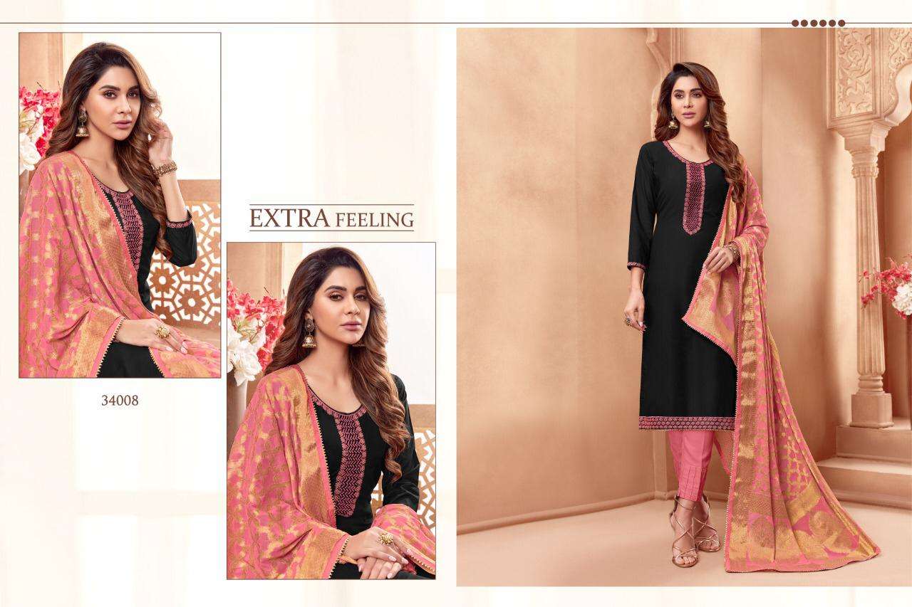 RUMANI VOL-2 BY RAGHAV ROYAL 34001 TO 34012 SERIES BEAUTIFUL SUITS STYLISH FANCY COLORFUL CASUAL WEAR & ETHNIC WEAR MODAL SILK WITH HANDWORK DRESSES AT WHOLESALE PRICE