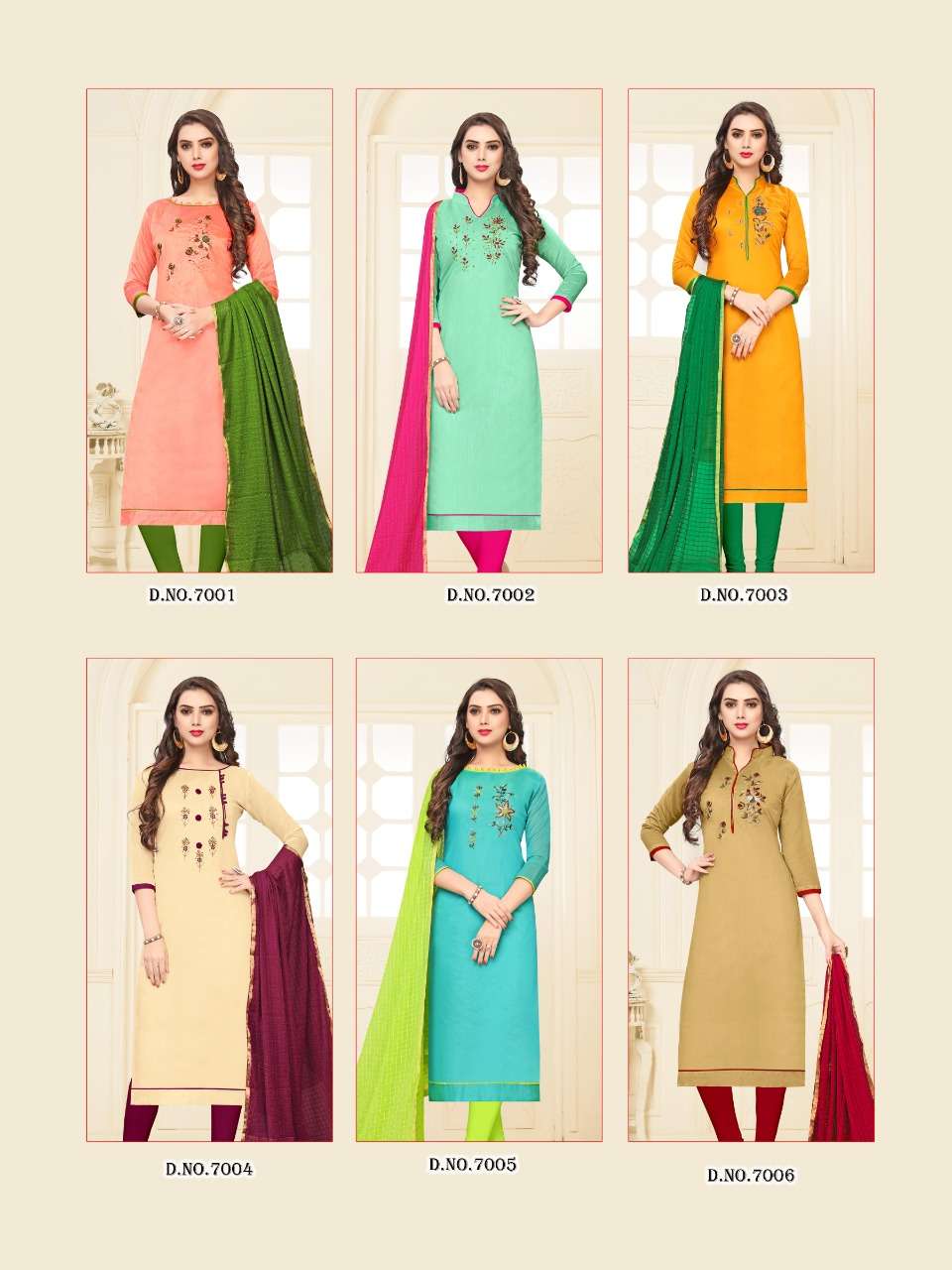 VANEETA BY ASSIAN ARTS 7001 TO 7006 SERIES BEAUTIFUL SUITS STYLISH FANCY COLORFUL CASUAL WEAR & ETHNIC WEAR MODAL SILK WITH HANDWORK DRESSES AT WHOLESALE PRICE