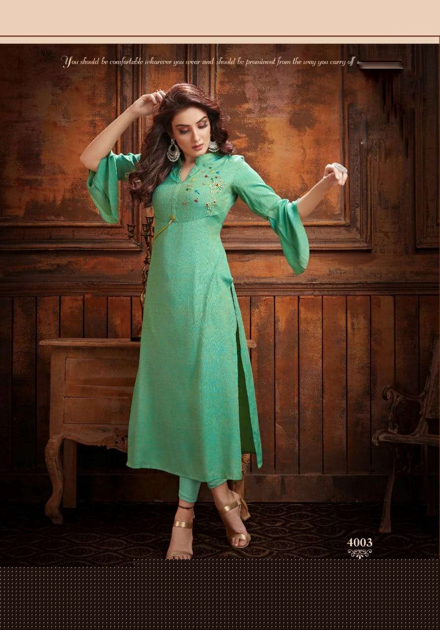 SEHER VOL-4 BY PRIVAA 4001 TO 4007 SERIES BEAUTIFUL STYLISH FANCY COLORFUL CASUAL WEAR & ETHNIC WEAR RAYON TWO TONE SLUB KURTIS AT WHOLESALE PRICE