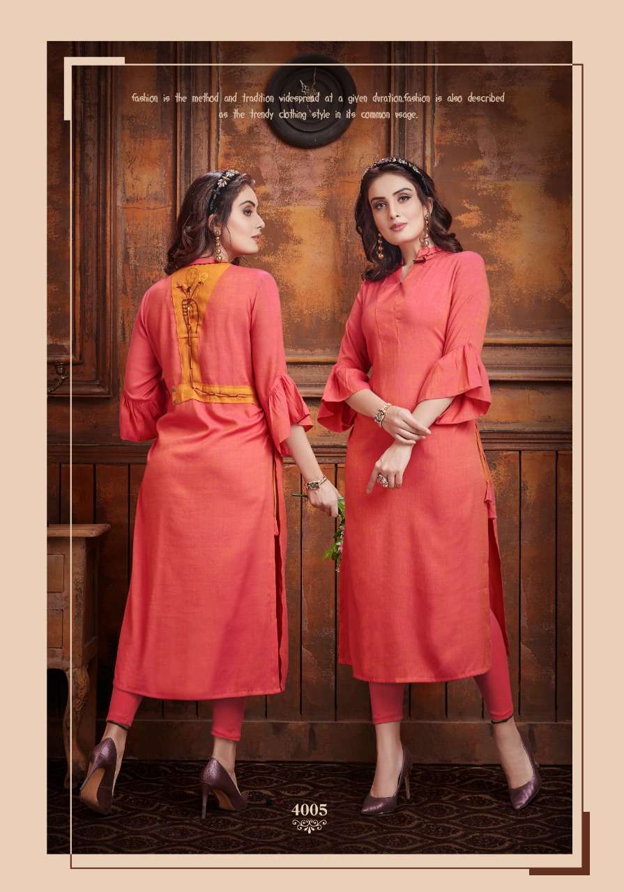 SEHER VOL-4 BY PRIVAA 4001 TO 4007 SERIES BEAUTIFUL STYLISH FANCY COLORFUL CASUAL WEAR & ETHNIC WEAR RAYON TWO TONE SLUB KURTIS AT WHOLESALE PRICE