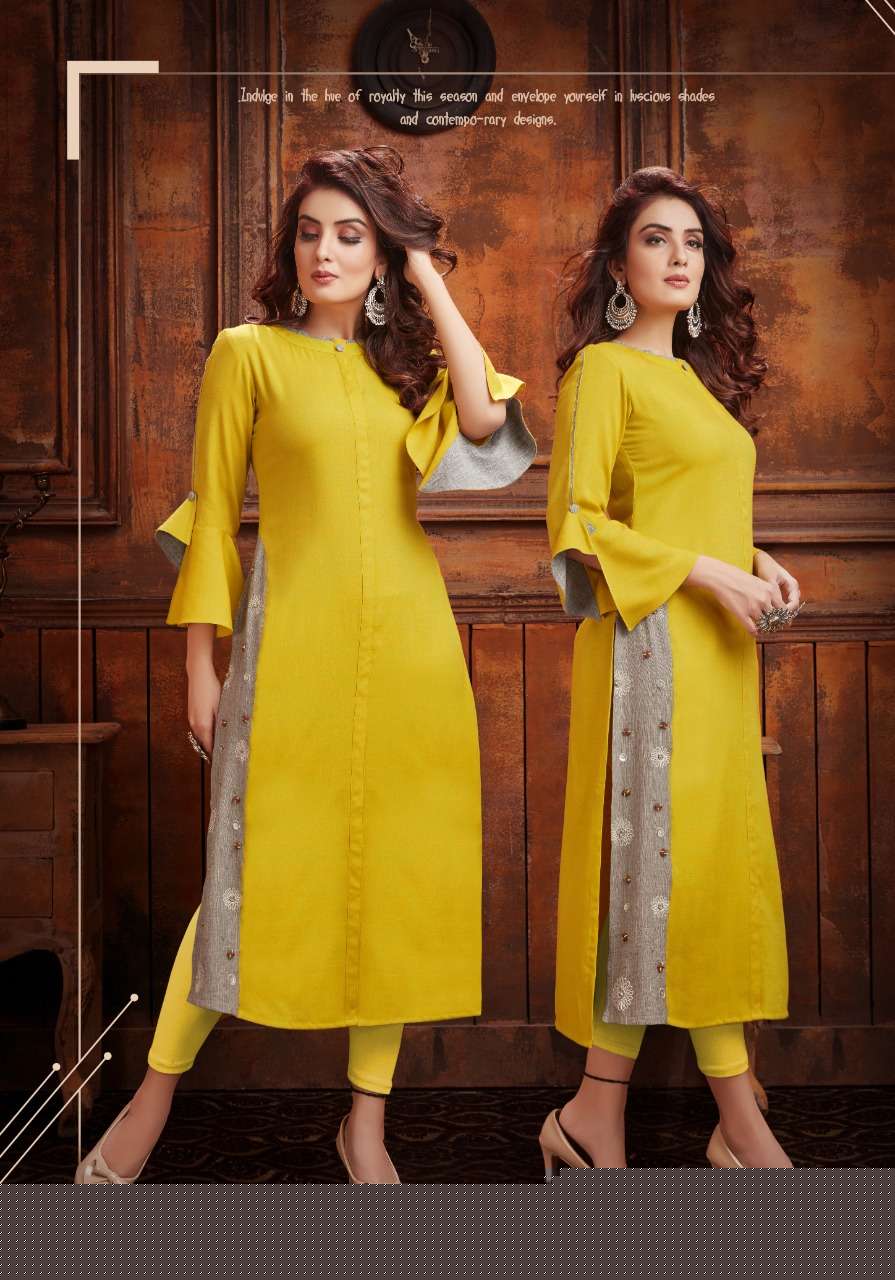 SEHER VOL-4 BY PRIVAA 4001 TO 4007 SERIES BEAUTIFUL STYLISH FANCY COLORFUL CASUAL WEAR & ETHNIC WEAR RAYON TWO TONE SLUB KURTIS AT WHOLESALE PRICE