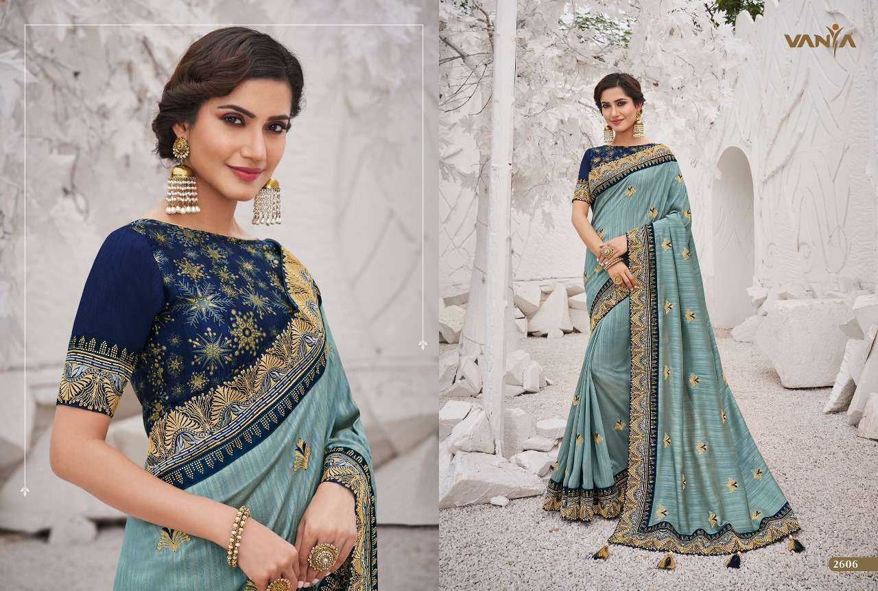 VANYA VOL-16 BY VANYA 2601 TO 2616 SERIES INDIAN TRADITIONAL WEAR COLLECTION BEAUTIFUL STYLISH FANCY COLORFUL PARTY WEAR & OCCASIONAL WEAR SATIN GEORGETTE SAREES AT WHOLESALE PRICE