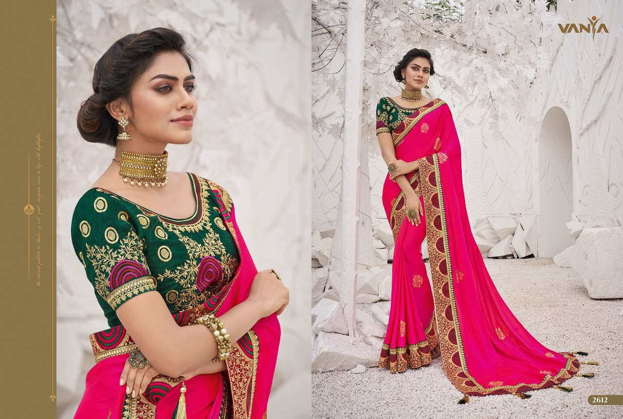 VANYA VOL-16 BY VANYA 2601 TO 2616 SERIES INDIAN TRADITIONAL WEAR COLLECTION BEAUTIFUL STYLISH FANCY COLORFUL PARTY WEAR & OCCASIONAL WEAR SATIN GEORGETTE SAREES AT WHOLESALE PRICE