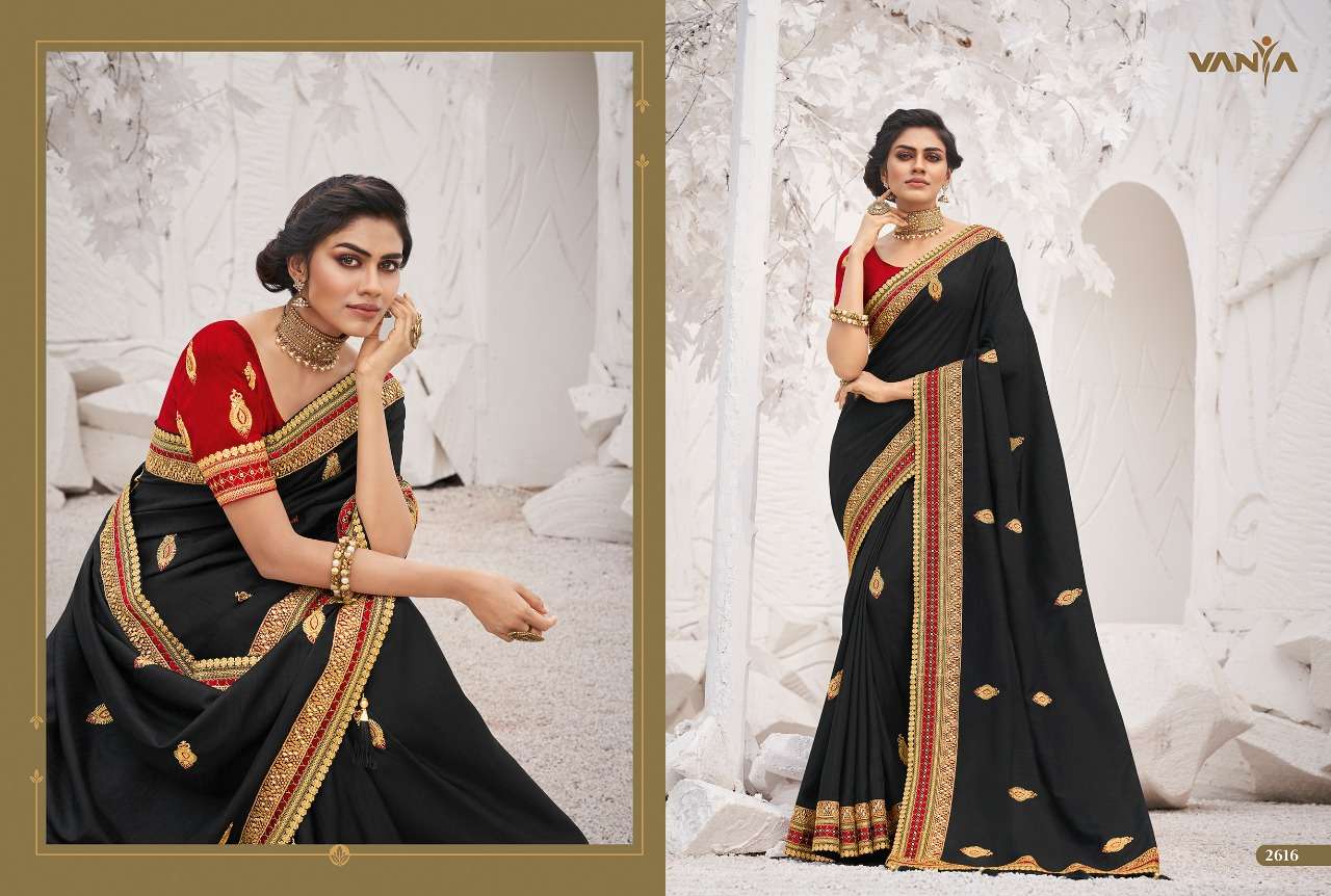 VANYA VOL-16 BY VANYA 2601 TO 2616 SERIES INDIAN TRADITIONAL WEAR COLLECTION BEAUTIFUL STYLISH FANCY COLORFUL PARTY WEAR & OCCASIONAL WEAR SATIN GEORGETTE SAREES AT WHOLESALE PRICE