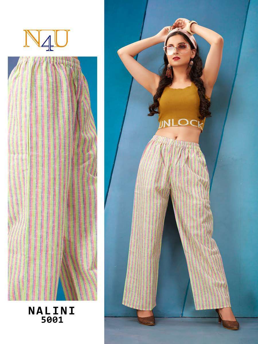 NALINI BY N4U 5001 TO 5010 SERIES BEAUTIFUL STYLISH FANCY COLORFUL PARTY WEAR & ETHNIC WEAR COTTON STRIPED PRINTED DHOTI PANTS AT WHOLESALE PRICE