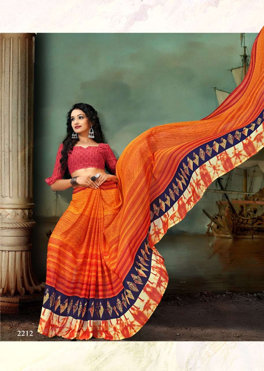 GARMA GARAM VOL-44 BY KODAS 2212 TO 2225 SERIES INDIAN TRADITIONAL WEAR COLLECTION BEAUTIFUL STYLISH FANCY COLORFUL PARTY WEAR & OCCASIONAL WEAR RENNIAL PRINTED SAREES AT WHOLESALE PRICE