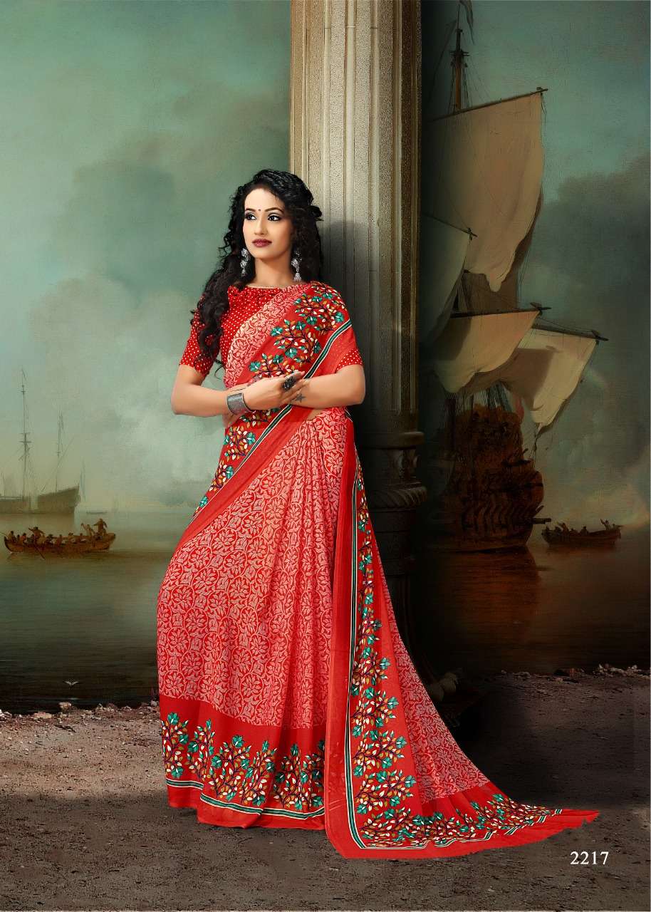 GARMA GARAM VOL-44 BY KODAS 2212 TO 2225 SERIES INDIAN TRADITIONAL WEAR COLLECTION BEAUTIFUL STYLISH FANCY COLORFUL PARTY WEAR & OCCASIONAL WEAR RENNIAL PRINTED SAREES AT WHOLESALE PRICE