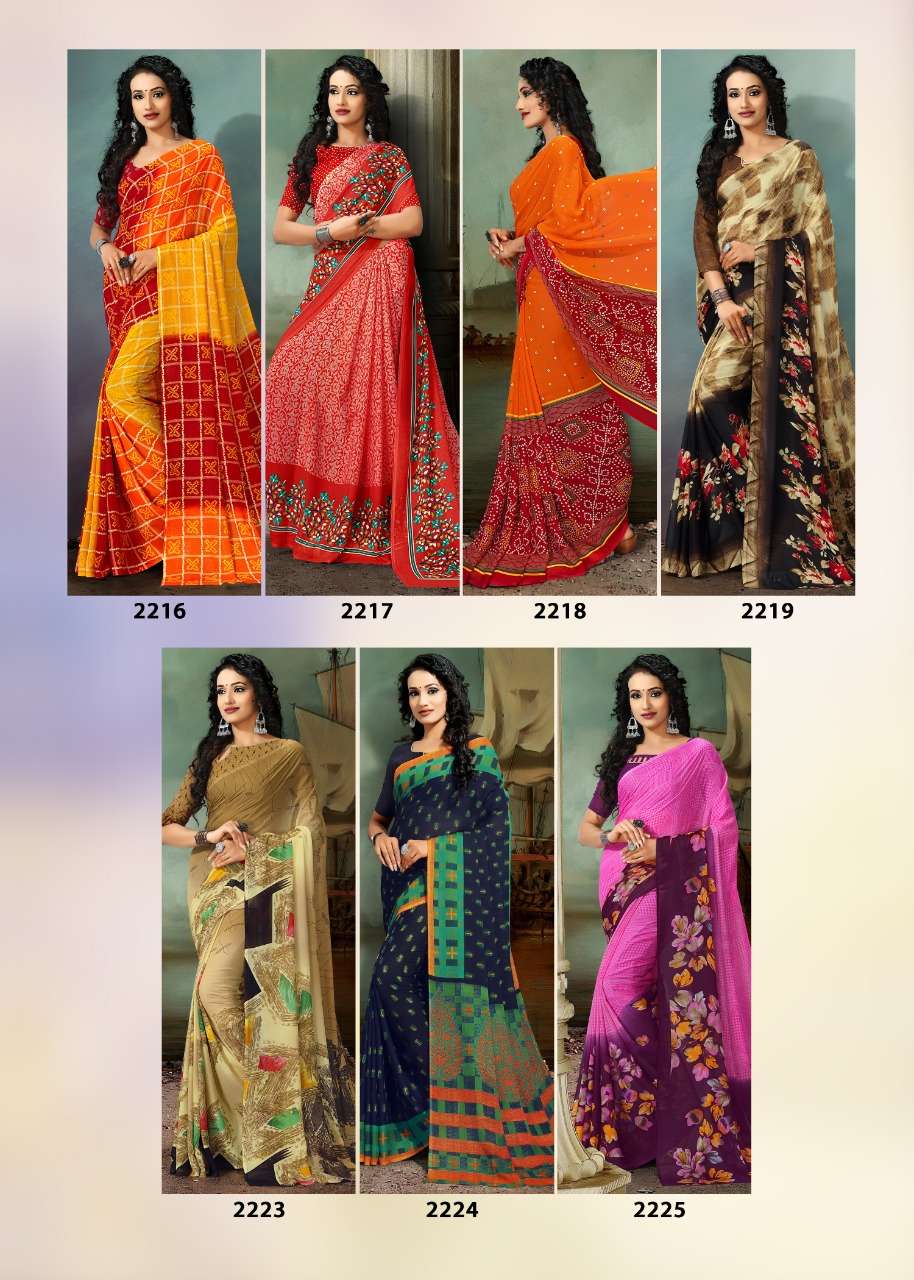 GARMA GARAM VOL-44 BY KODAS 2212 TO 2225 SERIES INDIAN TRADITIONAL WEAR COLLECTION BEAUTIFUL STYLISH FANCY COLORFUL PARTY WEAR & OCCASIONAL WEAR RENNIAL PRINTED SAREES AT WHOLESALE PRICE