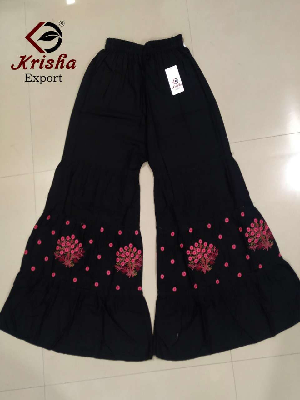 WORK SARARA VOL-2 BY KRISHA EXPORTS 01 TO 09 BEAUTIFUL STYLISH COLORFUL FANCY PARTY WEAR & ETHNIC WEAR & READY TO WEAR 14 KG RAYON PALAZZO AT WHOLESALE PRICE