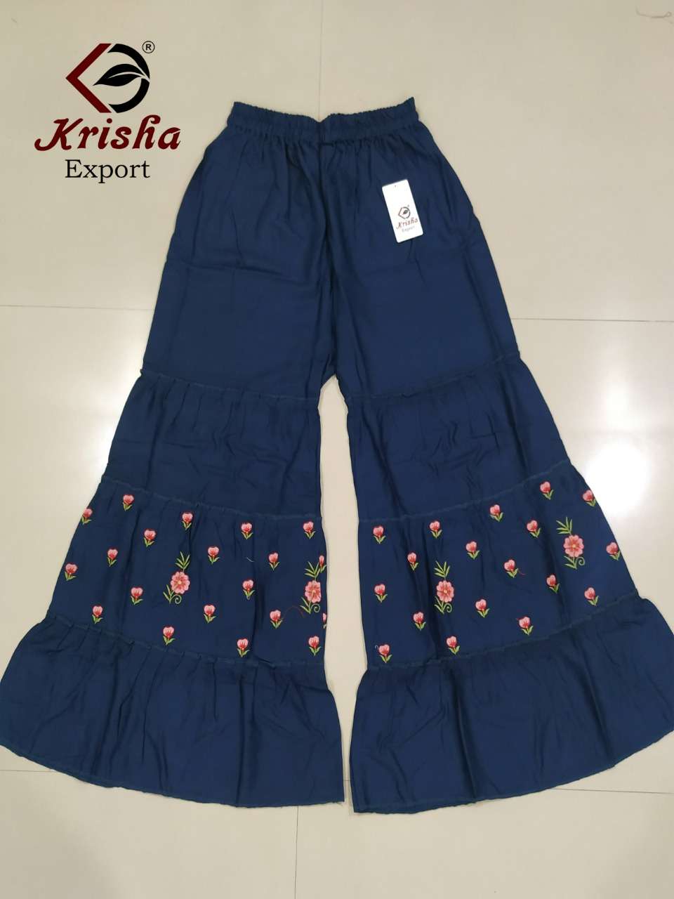 WORK SARARA VOL-2 BY KRISHA EXPORTS 01 TO 09 BEAUTIFUL STYLISH COLORFUL FANCY PARTY WEAR & ETHNIC WEAR & READY TO WEAR 14 KG RAYON PALAZZO AT WHOLESALE PRICE