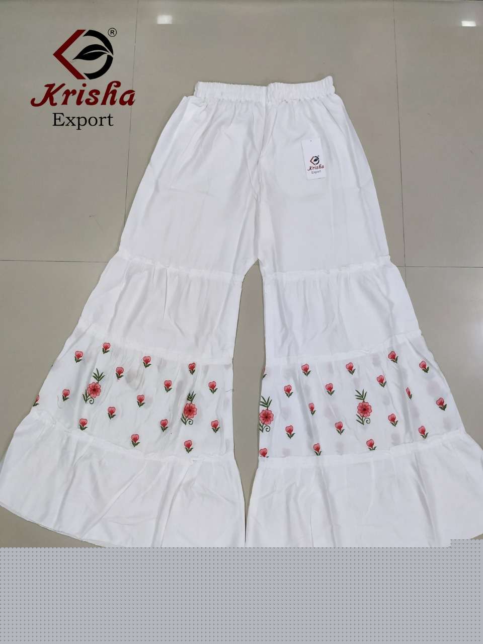 WORK SARARA VOL-2 BY KRISHA EXPORTS 01 TO 09 BEAUTIFUL STYLISH COLORFUL FANCY PARTY WEAR & ETHNIC WEAR & READY TO WEAR 14 KG RAYON PALAZZO AT WHOLESALE PRICE