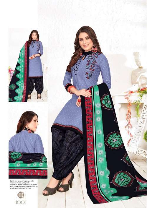 SITARA BY PUSHTI 1001 TO 1010 SERIES BEAUTIFUL SUITS STYLISH FANCY COLORFUL PARTY WEAR & OCCASIONAL WEAR PURE COTTON PRINTED DRESSES AT WHOLESALE PRICE
