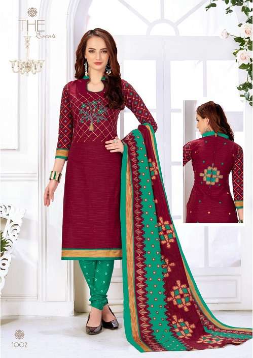 SITARA BY PUSHTI 1001 TO 1010 SERIES BEAUTIFUL SUITS STYLISH FANCY COLORFUL PARTY WEAR & OCCASIONAL WEAR PURE COTTON PRINTED DRESSES AT WHOLESALE PRICE