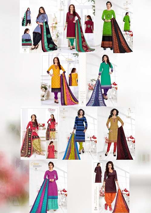 SITARA BY PUSHTI 1001 TO 1010 SERIES BEAUTIFUL SUITS STYLISH FANCY COLORFUL PARTY WEAR & OCCASIONAL WEAR PURE COTTON PRINTED DRESSES AT WHOLESALE PRICE