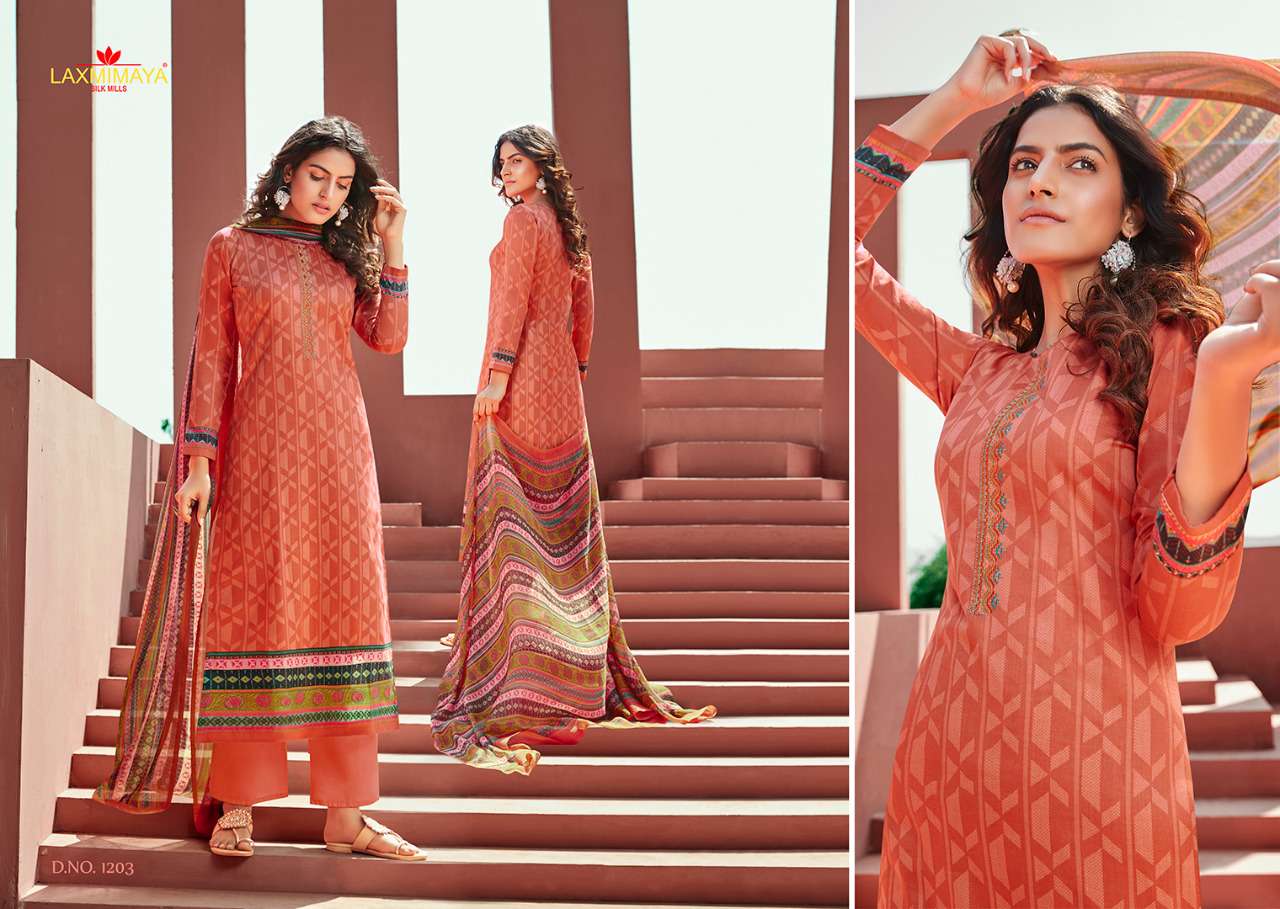 STARDUS BY LAXMIMAYA SILK MILLS 1198 TO 1207 SERIES BEAUTIFUL SUITS STYLISH FANCY COLORFUL PARTY WEAR & OCCASIONAL WEAR PURE JAM SILK DIGITAL PRINTED DRESSES AT WHOLESALE PRICE