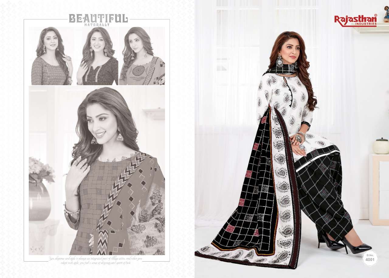 PATIYALA PARI VOL-4 BY RAJASTHAN INDUSTRIES 4001 TO 4018 SERIES PATIYALA SUITS BEAUTIFUL FANCY COLORFUL STYLISH PARTY WEAR & OCCASIONAL WEAR PURE LAWN COTTON EMBROIDERY DRESSES AT WHOLESALE PRICE