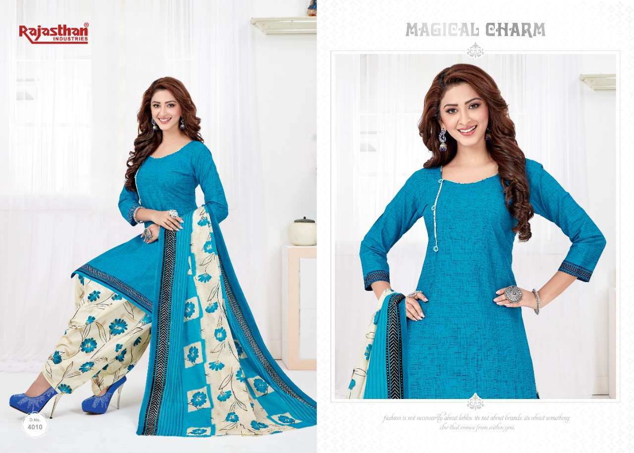 PATIYALA PARI VOL-4 BY RAJASTHAN INDUSTRIES 4001 TO 4018 SERIES PATIYALA SUITS BEAUTIFUL FANCY COLORFUL STYLISH PARTY WEAR & OCCASIONAL WEAR PURE LAWN COTTON EMBROIDERY DRESSES AT WHOLESALE PRICE