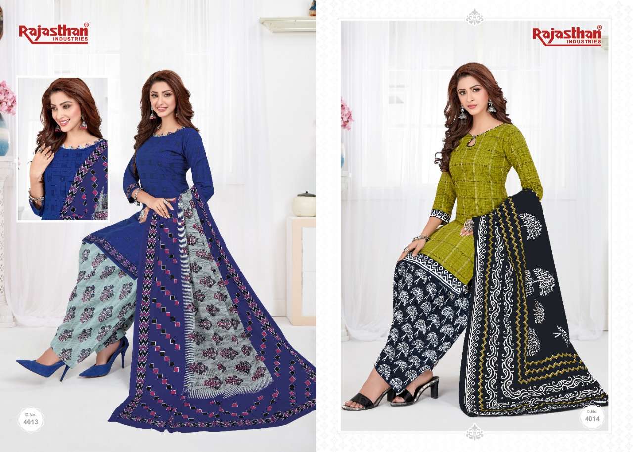 PATIYALA PARI VOL-4 BY RAJASTHAN INDUSTRIES 4001 TO 4018 SERIES PATIYALA SUITS BEAUTIFUL FANCY COLORFUL STYLISH PARTY WEAR & OCCASIONAL WEAR PURE LAWN COTTON EMBROIDERY DRESSES AT WHOLESALE PRICE