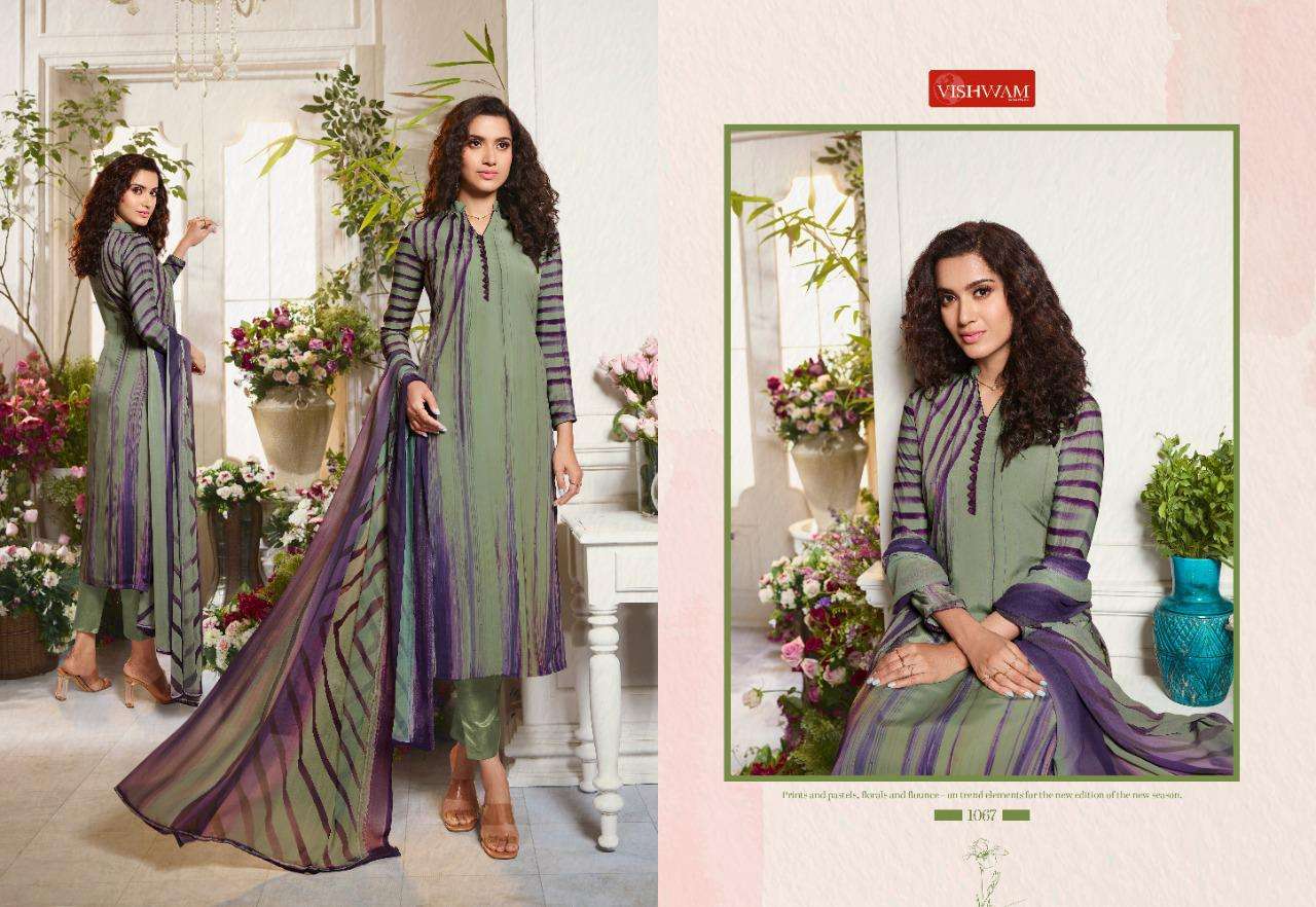 CAFE LATTE VOL-7 BY VISHWAM FABRICS 1062 TO 1073 SERIES SUITS BEAUTIFUL FANCY COLORFUL STYLISH PARTY WEAR & OCCASIONAL WEAR CRAPE DIGITAL PRINTED DRESSES AT WHOLESALE PRICE