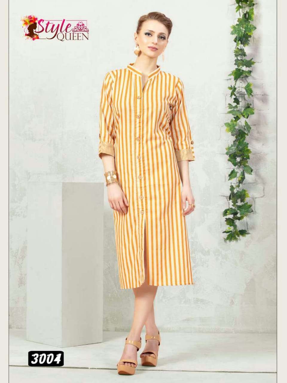 SOCHH BY STYLE QUEEN 3001 TO 3009 SERIES BEAUTIFUL COLORFUL STYLISH FANCY CASUAL WEAR & READY TO WEAR COTTON FLEX KURTIS AT WHOLESALE PRICE