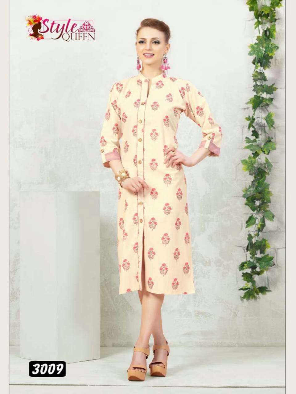 SOCHH BY STYLE QUEEN 3001 TO 3009 SERIES BEAUTIFUL COLORFUL STYLISH FANCY CASUAL WEAR & READY TO WEAR COTTON FLEX KURTIS AT WHOLESALE PRICE