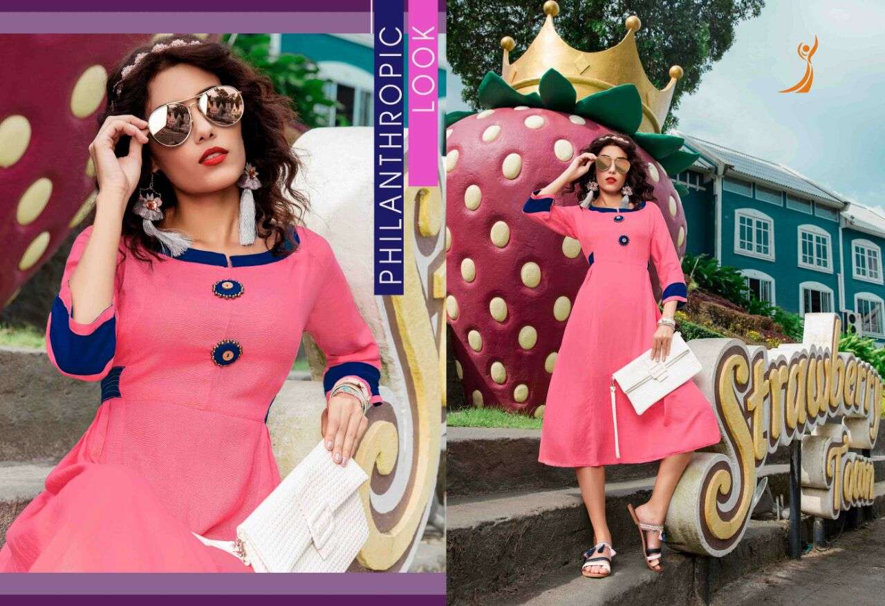 FIRANGI BY PEEHU 01 TO 08 SERIES BEAUTIFUL COLORFUL STYLISH FANCY CASUAL WEAR & READY TO WEAR RAYON PRINTED KURTIS AT WHOLESALE PRICE