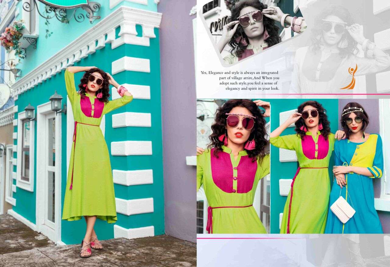 FIRANGI BY PEEHU 01 TO 08 SERIES BEAUTIFUL COLORFUL STYLISH FANCY CASUAL WEAR & READY TO WEAR RAYON PRINTED KURTIS AT WHOLESALE PRICE