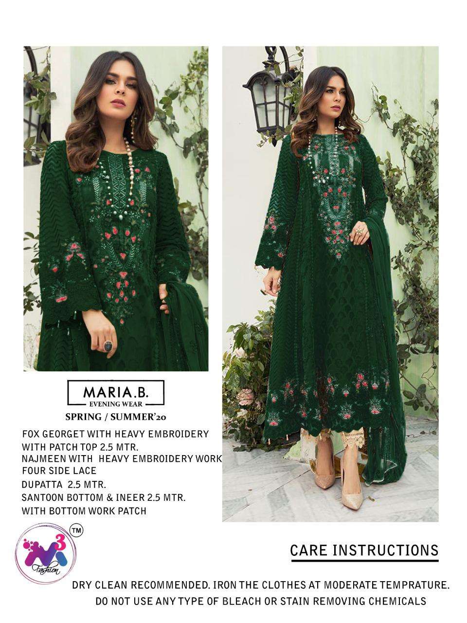 MARIA.B BY M3 FASHION 1001-A TO 1001-E SERIES BEAUTIFUL SUITS STYLISH FANCY COLORFUL CASUAL WEAR & ETHNIC WEAR FAUX GEORGETTE WITH EMBROIDERY DRESSES AT WHOLESALE PRICE