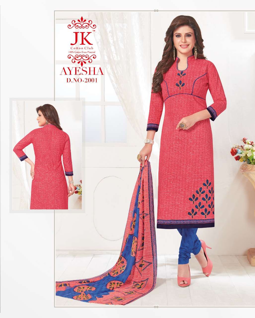 Ayesha Vol-2 By Jk Cotton Club 2001 To 2010 Series Designer Suits Collection Beautiful Stylish Colorful Fancy Party Wear & Occasional Wear Cotton Print Dresses At Wholesale Price