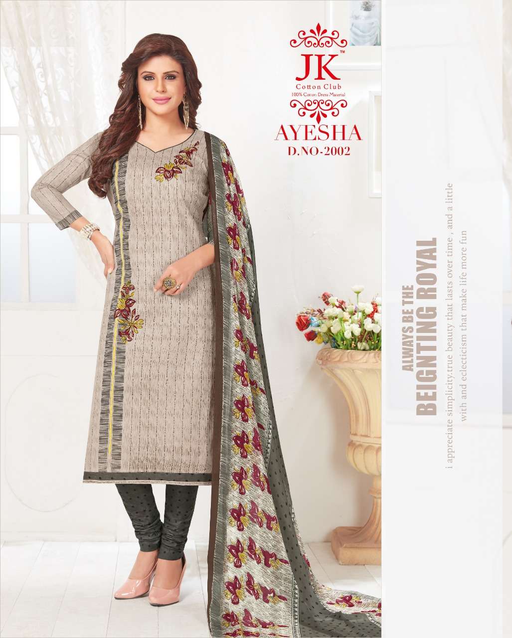 Ayesha Vol-2 By Jk Cotton Club 2001 To 2010 Series Designer Suits Collection Beautiful Stylish Colorful Fancy Party Wear & Occasional Wear Cotton Print Dresses At Wholesale Price