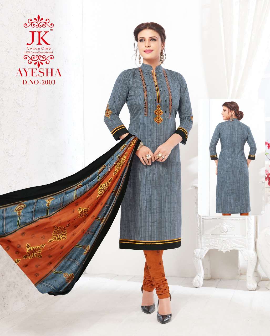 Ayesha Vol-2 By Jk Cotton Club 2001 To 2010 Series Designer Suits Collection Beautiful Stylish Colorful Fancy Party Wear & Occasional Wear Cotton Print Dresses At Wholesale Price