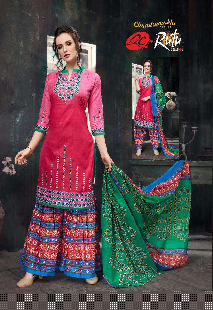 YAHOO SHARARA BY RUTU CREATION 1001 TO 1012 SERIES STYLISH FANCY BEAUTIFUL COLORFUL CASUAL WEAR & ETHNIC WEAR PURE COTTON DRESSES AT WHOLESALE PRICE