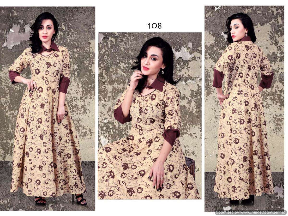 ZIA VOL-2 BY JUGNII 101 TO 108 SERIES DESIGNER BEAUTIFUL STYLISH FANCY COLORFUL PARTY WEAR & OCCASIONAL WEAR PURE COTTON GOWNS AT WHOLESALE PRICE
