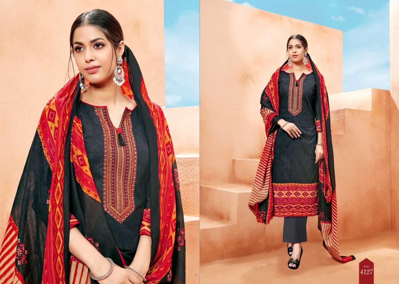 AAFIYA BY SB TRENDZ 4121 TO 4130 SERIES BEAUTIFUL STYLISH SHARARA SUITS FANCY COLORFUL CASUAL WEAR & ETHNIC WEAR & READY TO WEAR CAMBRIC COTTON DRESSES AT WHOLESALE PRICE