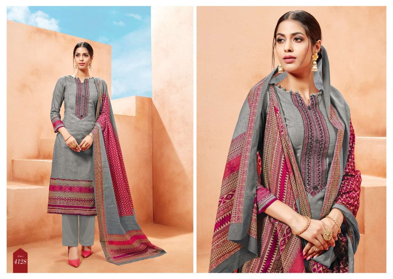 AAFIYA BY SB TRENDZ 4121 TO 4130 SERIES BEAUTIFUL STYLISH SHARARA SUITS FANCY COLORFUL CASUAL WEAR & ETHNIC WEAR & READY TO WEAR CAMBRIC COTTON DRESSES AT WHOLESALE PRICE
